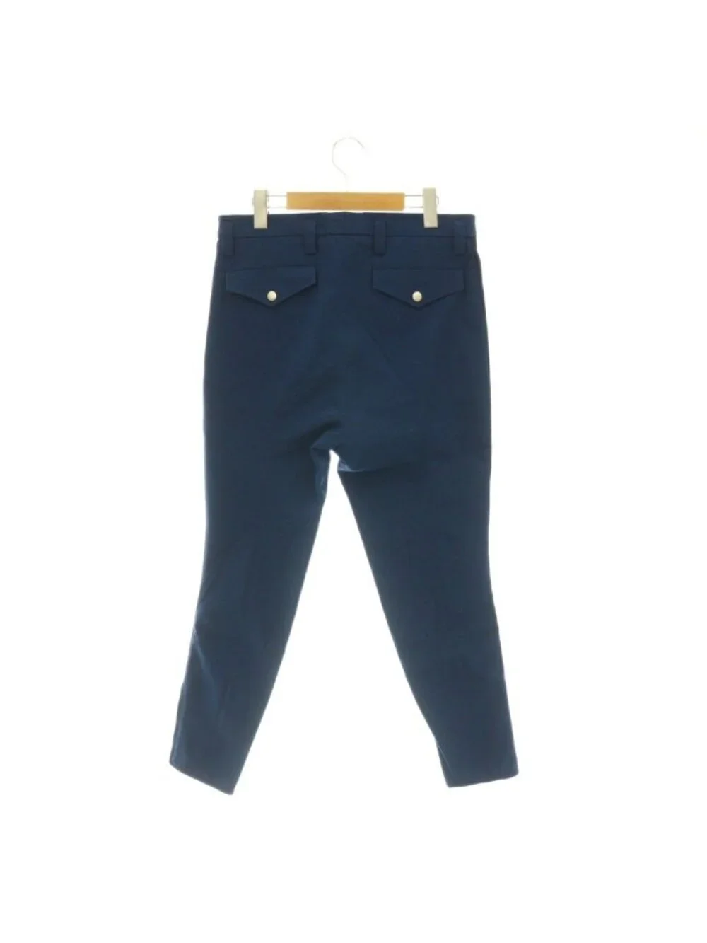 Gucci Stretch Gabardine Side Line Tapered Pants 46 Blue HS